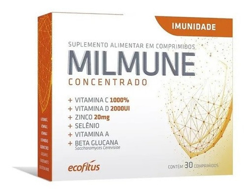 Kit 5 Milmune Concentrado Polivaminico Imunidade 30 Ecofitus