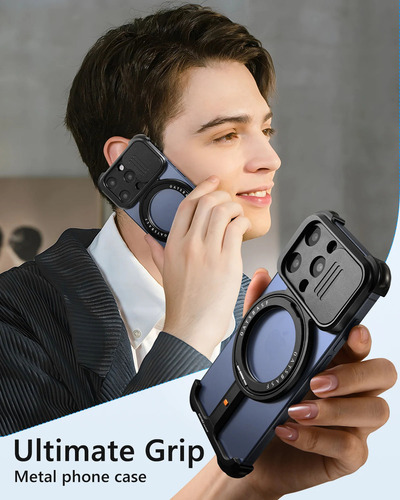 Funda Magnética For iPhone 16 Pro Max Con Funda De Cámara