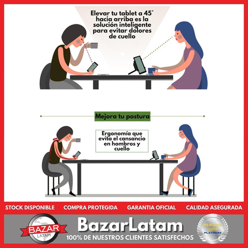 Imagen 9 de 10 de Soporte Tablet Universal Aidata Base Giratoria Ajustable