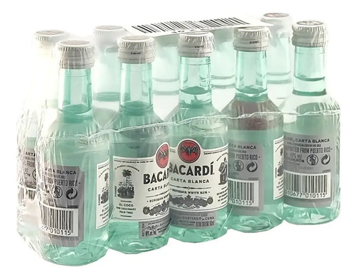 Mini Ron Bacardi 50 Ml 10 Pack (10 Pza)