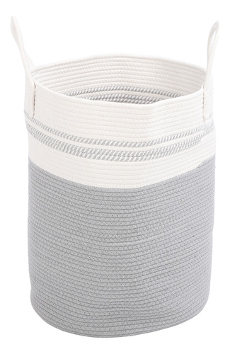 Cesta De Ropa Tejida Con Cuerda, Algodón, 60 L, Transpirable