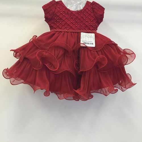 vestido de bebe vermelho