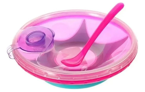 Plato Termico Con Ventosa + Cuchara Ñuby 0bpa Infantil Bebes Color Color