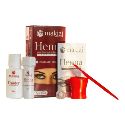 Henna Para Cejas Makiaj Tono Castaño Oscuro 