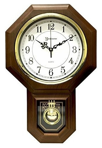 Timekeeper Essex Westminster Chime Faux Wood - Reloj De Pa