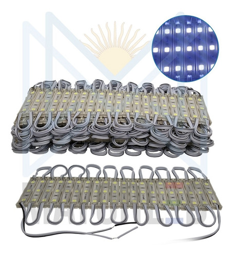 Imagen 1 de 8 de Módulos Led Smd 3 Led 5054 Blanco Ip65 X 100pcs