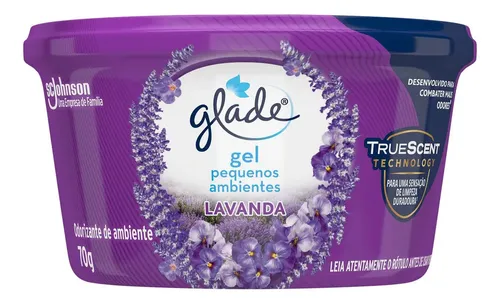 Aromatizador de Ambiente Glade Gel Pequenos Ambientes Lavanda 70g