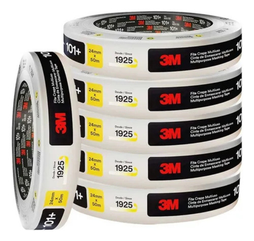 Cintas Masking Tape 101 + 3m Enmascara 25 Mm 12 Pz