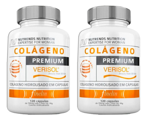 Kit 2x Colágeno Verisol Hidrolisado Premium 120 Cápsulas