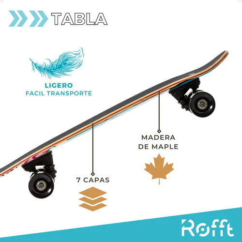 Longboard Skate De Tierra Longboard Skate Rofft De Madera De Arce