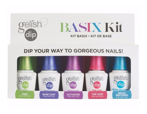 Kit Inicial Gelish Dip Con Colores Acrilicos Para Uñas