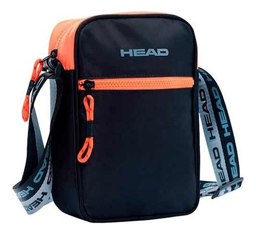 Cartera Bandolera Head De Poliéster  Negra | Modelo 27121 Asas Color A Tono