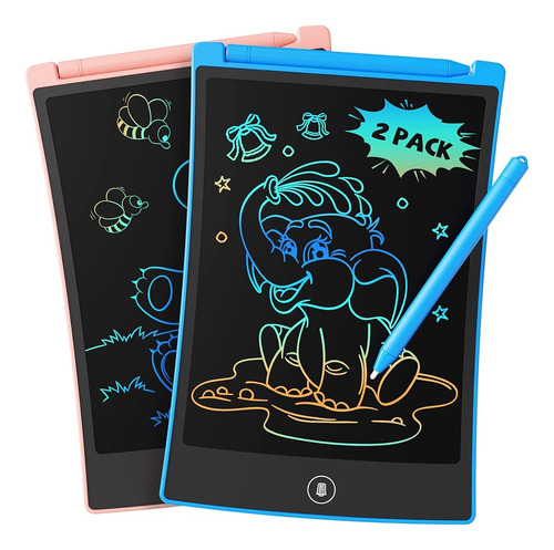 Tekfun Kids Toys, 2pcs Lcd Writing Tablet Con 4 Stylus, 8.5i