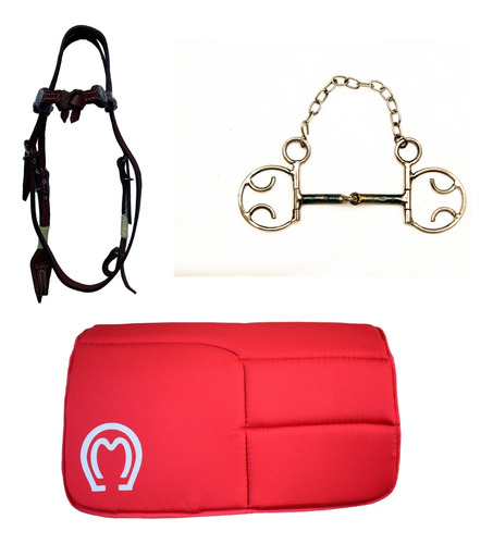 Kit Manta Cabeçada Nossa Senhora E Freio Espanhol