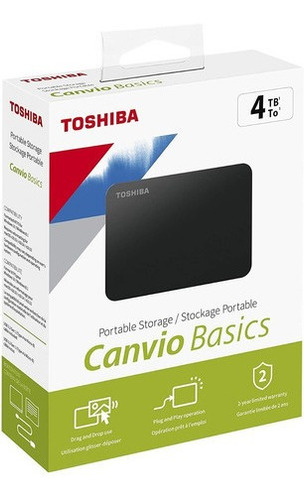 Imagen 2 de 3 de Disco Duro Externo Toshiba Canvio Basic 4tb
