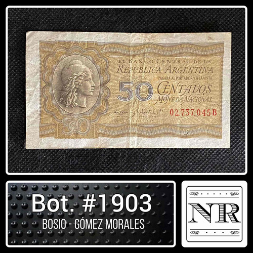 Argentina - 0.50 $ M$n - Año 1951 - Bot. #1903 - B | G M