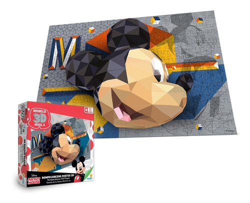 Rompecabezas X 250 Pzas Poster 3d Mickey Mouse Ronda
