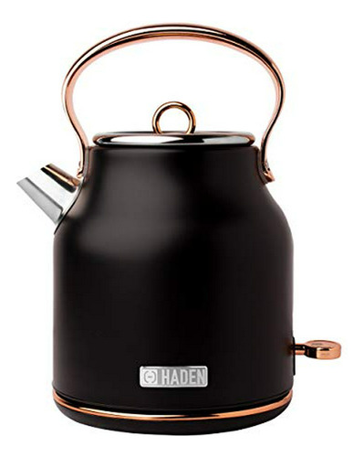 Hervidor Eléctrico Haden Heritage 1.7l, Cobre Y Negro