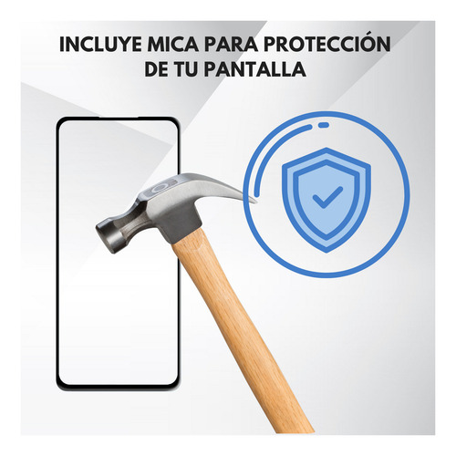 Funda Para Galaxy A50 Con Mica Varios Modelos Antigolpes Dorado Metal Color