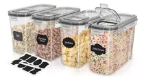 Comprar Recipientes Para Cereales Utopia Kitchen, 3 Litros, 4 Unidad
