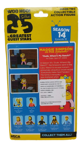 Figura Maggie De Los Simpsons Woo Hoo 25 Aniversary Serie 2