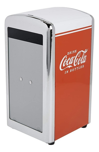 Dispensador De Servilletas Metálico Coca-cola Tablecraft