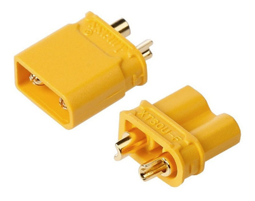 05 Pares Conectores Plug Xt30 Amass Amarelo