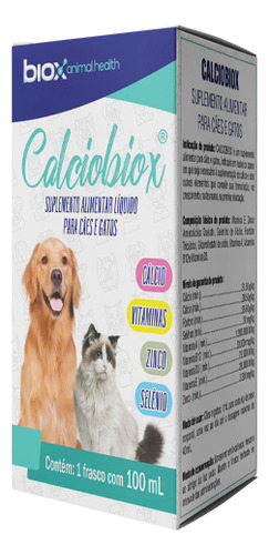 Biox Calciobiox 100ml Calcio Y Vitaminas Para Perros Y Gatos