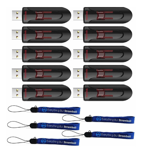 10 Pendrives Sandisk 64gb Cruzer Glide 3.0 Usb Bundle Jump D