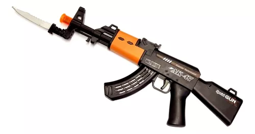 Metralhadora Fuzil M4 Com Som E Luz Brinquedo Arma Ak 47