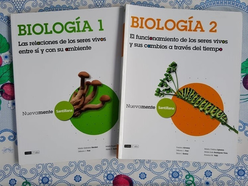 Biología 1 Y 2 Santillana Nuevamente (pack De Libros Nuevos