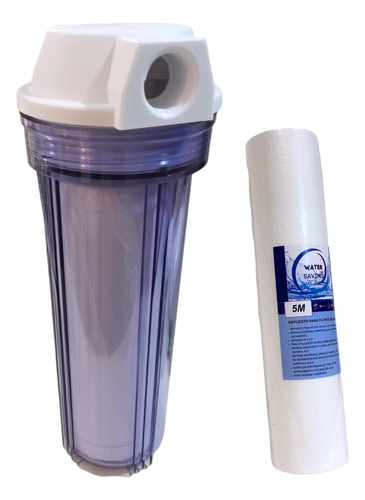 Filtro Agua Invisible Elimina Particula Sedimentos Rosca 3/4 Lila