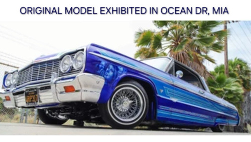 Hopping Low Rider 1964 Chevrolet Impala Ss 1/24 Escala Azul