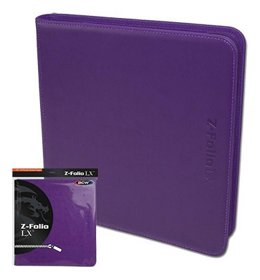 Carpeta Bcw - Z-folio 12 Bolsillos Lx De Cuero - Purple