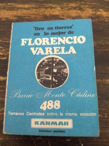 Antiguo Calendario Loteo Florencio Varela 1969