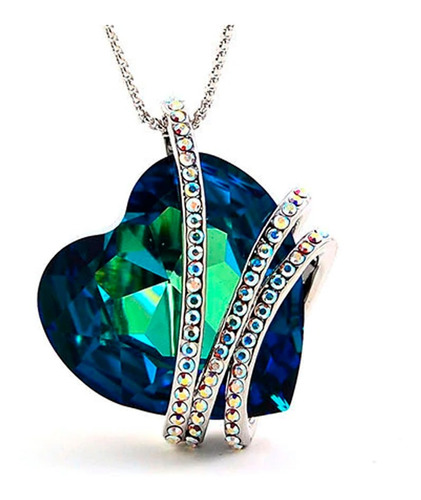 Regalo Corazón Amor Novia Luna San Valentín Mamá Swarovski E