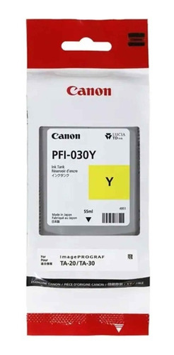 Tinta Canon Pfi-030y Amarilo 55ml P/ploter Ta20-ta30 3492c00