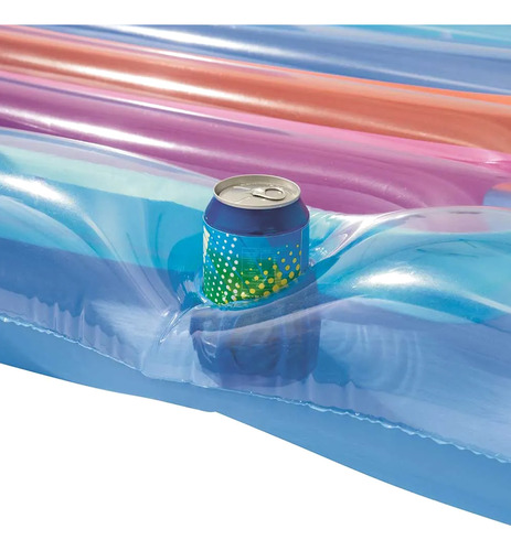 Poltrona Inflável Bestway Piscina Encosto Cabeça Porta Lata