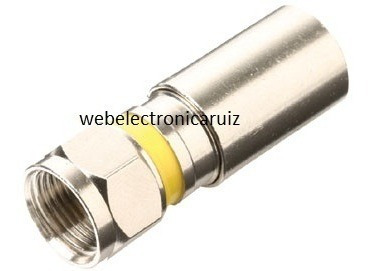 Conector Rg6  Para Cable Coaxial Rg6  Platinado Permaseal