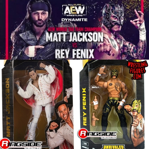 Rey Fenix + Matt Jackson Young Bucks 2 Bonecos Aew Wwe Ufc