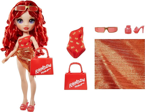 Rainbow High Swim & Style Muñeca Ruby Anderson .