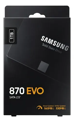 Disco s lido interno Samsung 870 EVO MZ 77E1T0BW 1TB negro