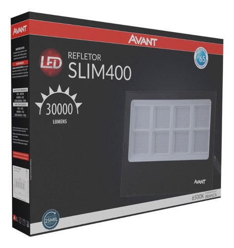 1 Refletor 400w Led 6500k Avant Resistente A Agua Holofote