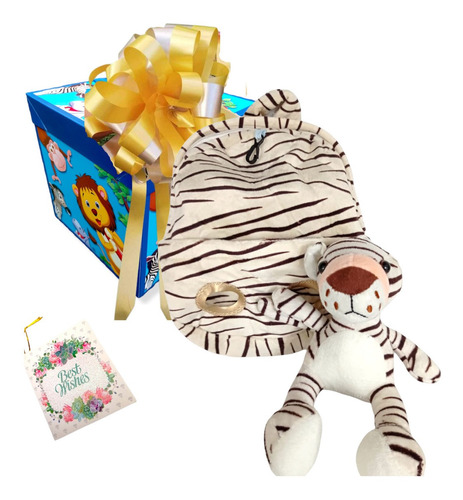 Kit Regalo Día Del Niño Mochila Peluche  25 Cm Zoo Granja 