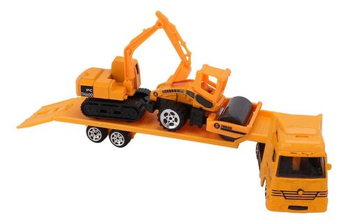 1:64 Trailer Trucks Toy 4pcs Mini Juego De Construcción De A