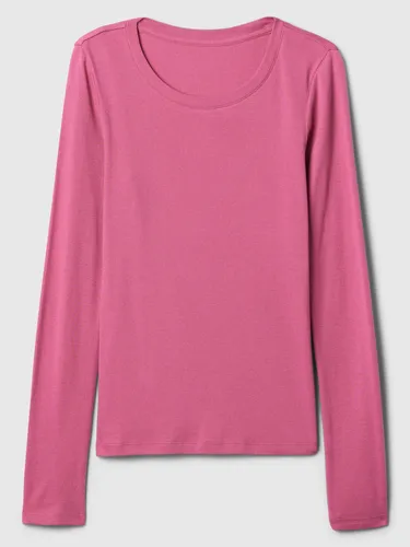 Polera Gap Crew Manga Larga Mujer Rojo
