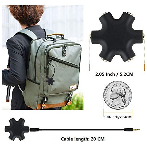 Divisor Múltiple De Auriculares Joyisen, Audio De 3,5 Mm, 2