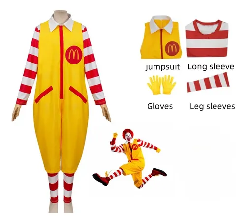 . Ropa Clásica De Payaso Sexy De Ronald Mcdonald Cos