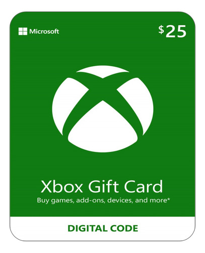 Xbox Live Gift Card $25 Eeuu (código Digital)