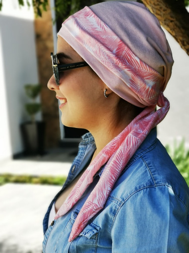 Imagen 5 de 5 de Turbante Oncologico Modelo Confort Estampado